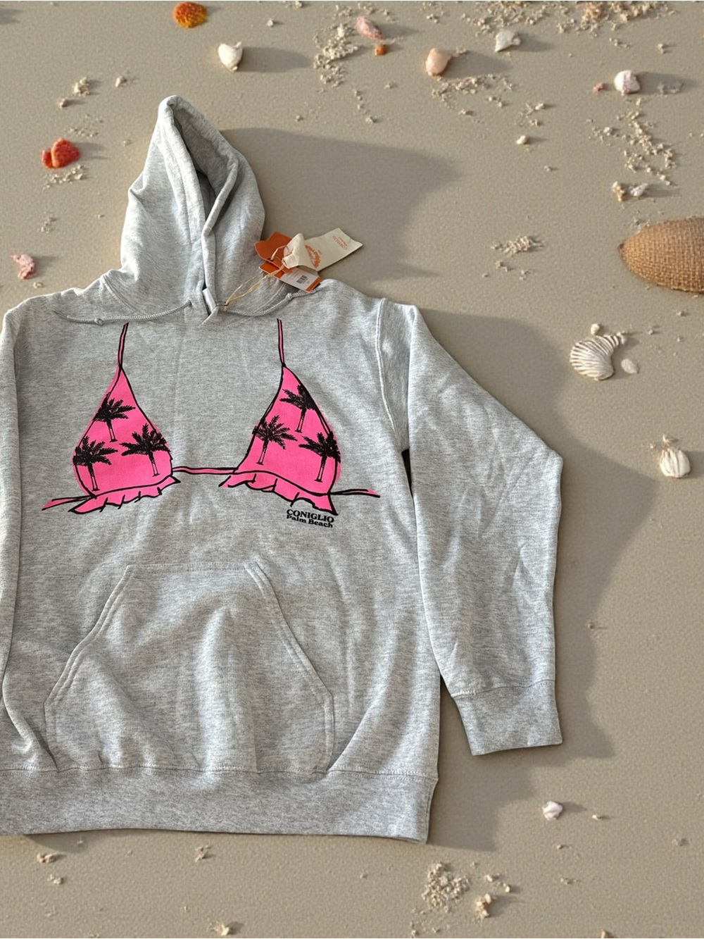 Coniglio Palm Beach Bikini Graphic Hoodie NWT Size Small